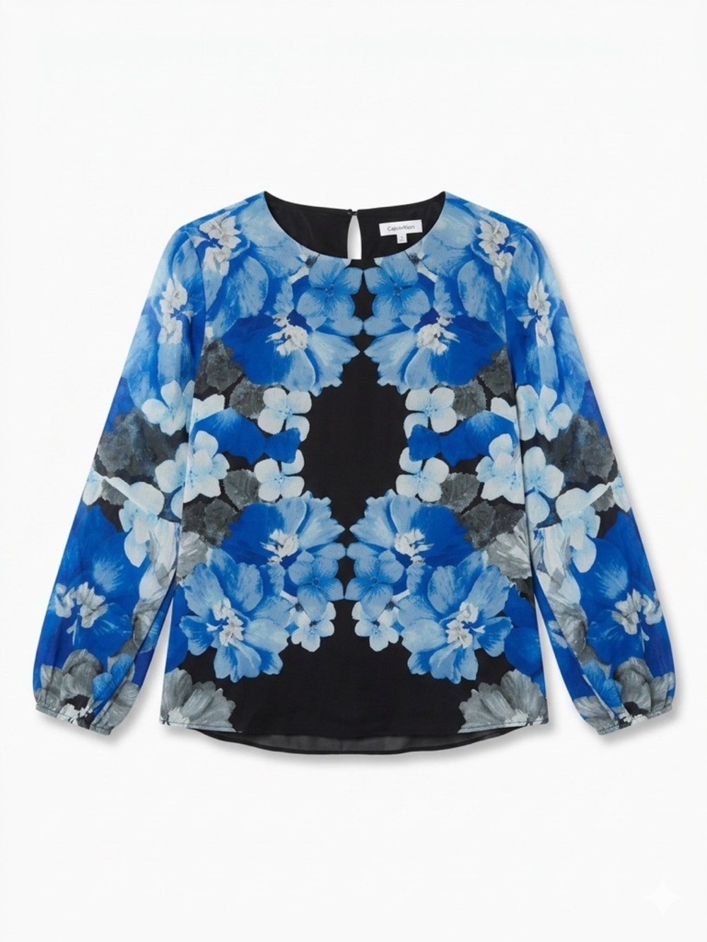 Calvin Klein Floral Long Sleeve Blouse Size XL